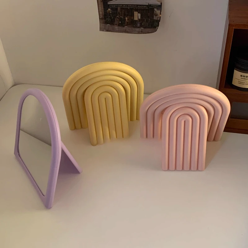 

Standing Mini Mirror Living Room Modern Folding Portable Mirror Girls Purple Adornos Para El Hogar Home Decoration Accessories