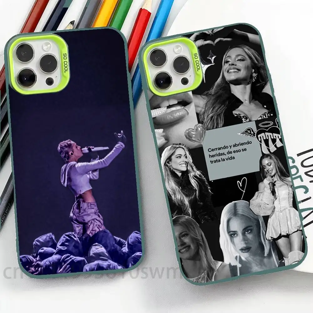 T-Tini S-Stoessel Singer Phone Case For iPhone 17 16 15 14 13 12 11 Plus Pro Max multicolor Aurora laser Shockproof Funda Cover