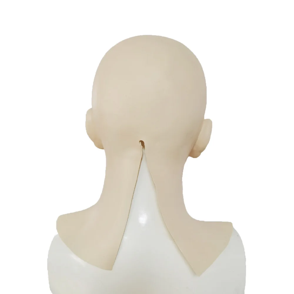 2024 Halloween Costume Cosplay Props Masquerade Party Latex Mask Funny and Realistic Props Bald-headed Girl LATEX MASK
