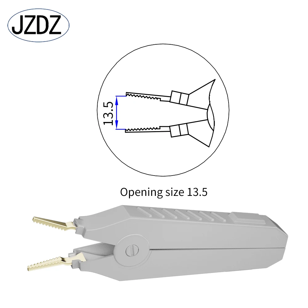 JZDZ Kelvin 91mm Alligator Clip Gold Plated Copper LCR Test Clip SMD LCR Metal Low Resistance for Precision Instrument J.60035