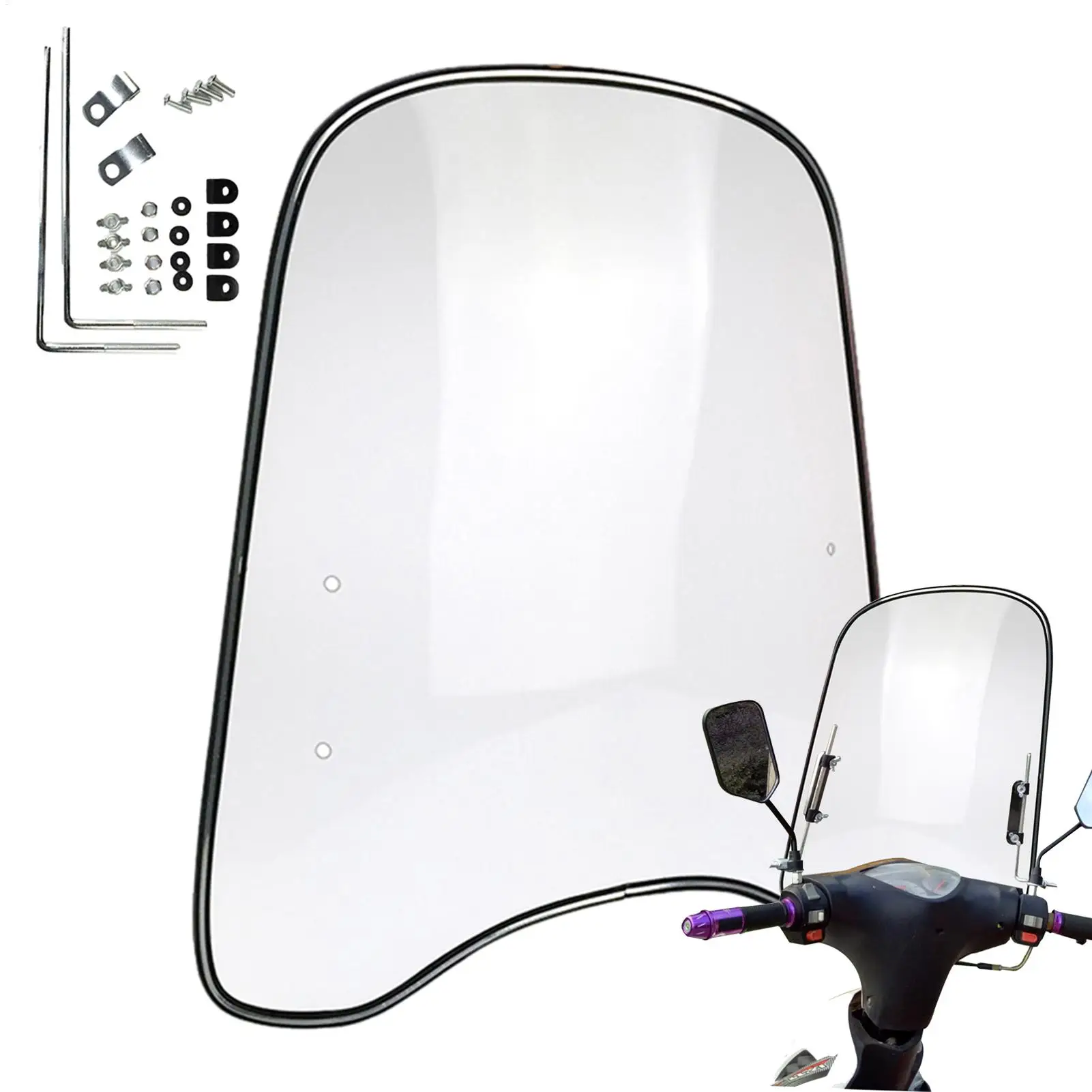 Universal Motocycle Windshield Extension Spoiler Windshield Widened Edging Wind Deflector For Motorcycle