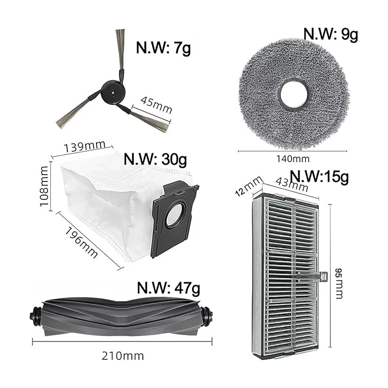 For Dreame L10s Ultra Gen 2/L10s Pro Ultra Heat/L40s Ultra AE Model Robot Vacuum Accessories Filter Dust Bag Replacement Parts view 6