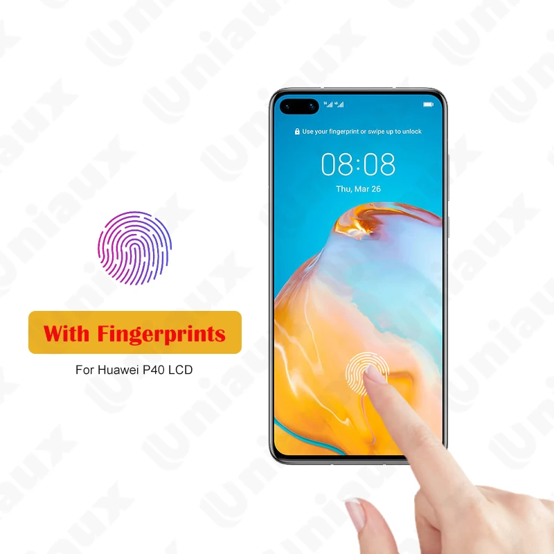 6.1 "ต้นฉบับสำหรับ Huawei P40 ANA-AN00 LCD ANA-NX9 ANA-TN00 ANA-LX4หน้าจอสัมผัสสำหรับอะไหล่เปลี่ยนจอแสดงผล P40