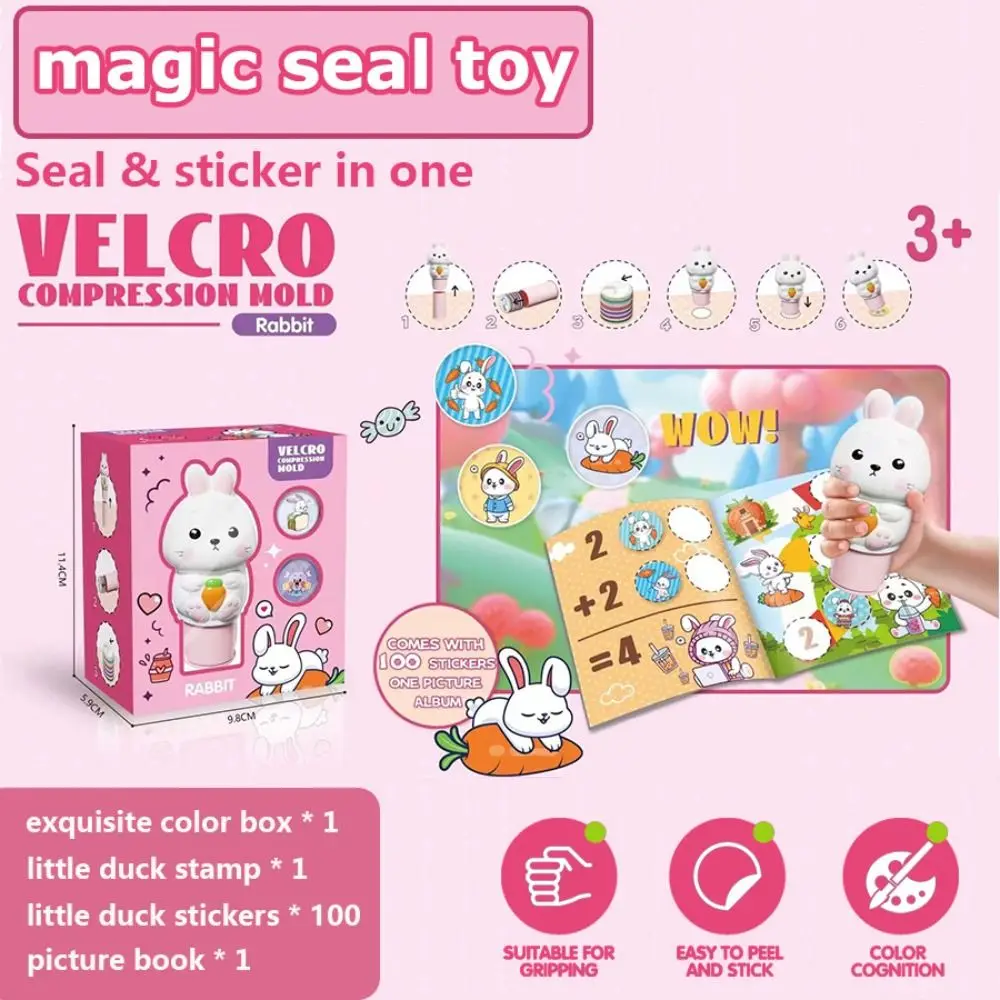 Zestaw naklejek stempelków DIY DIY, śmieszne naklejki z motywem zwierząt, naklejki nagradzające, zabawki, bezszwowe, wodoodporne, zabawka dla dzieci.