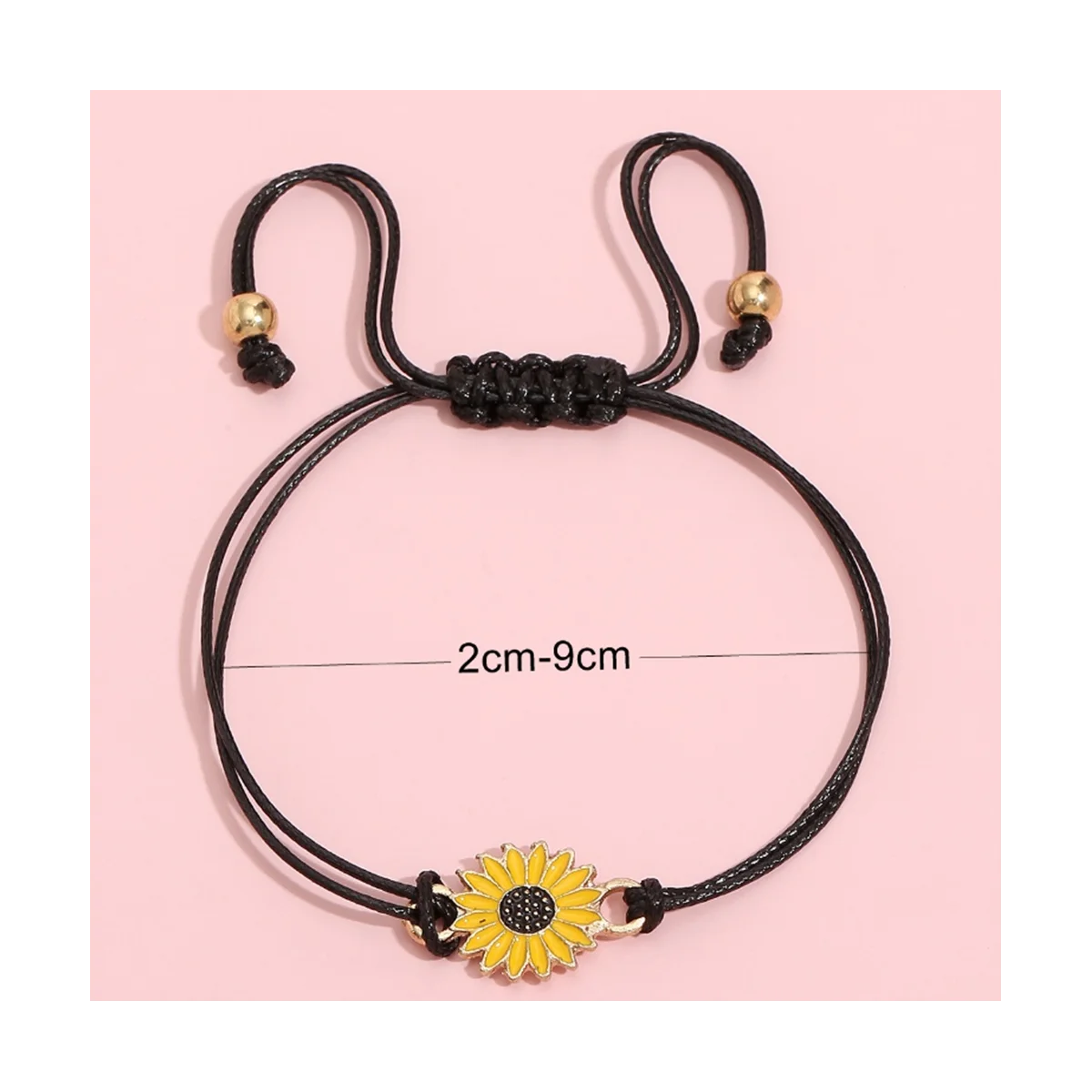 10-Piece Sunflower Bracelet Handmade Bohemian Friendship Bracelet Adjustable Braided Rope, Suitable for Women and Girls