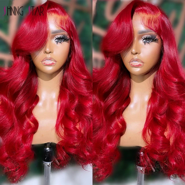 Lace front red wig hotsell