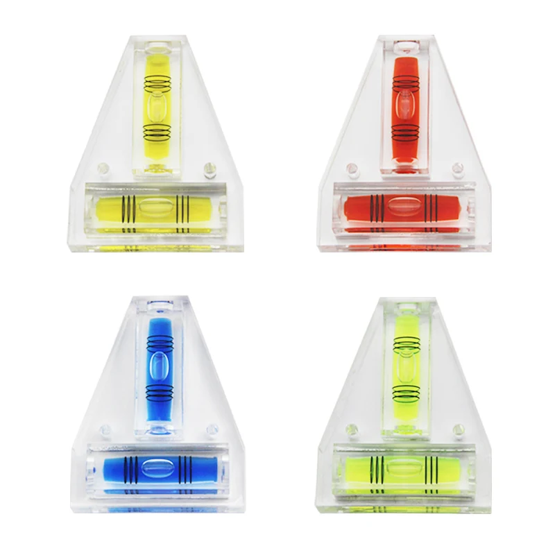 Two way observation of horizontal bubbles, T-shaped level bubble acrylic, transparent bubble level