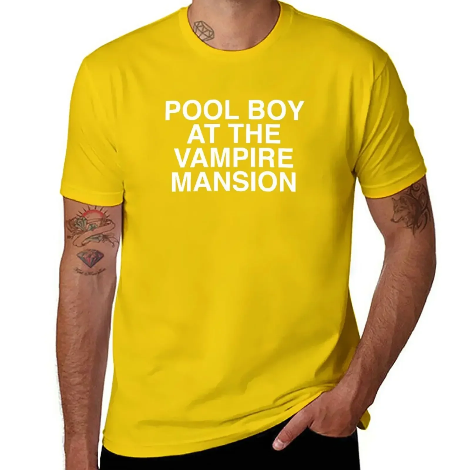 Pool boy at the vampire mansion gerard way Shortsleeve sweat Hot sale outfits fashionRound neck manga streetweat harajuku summer image 6