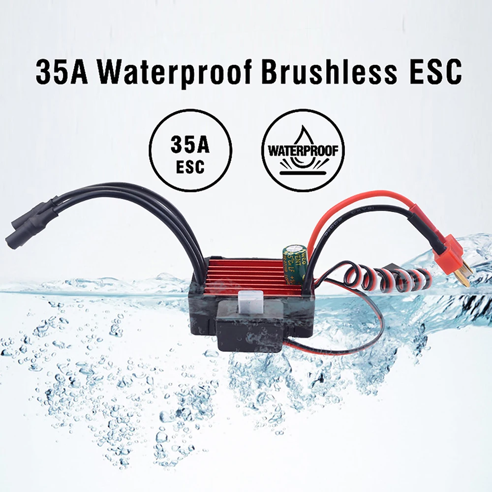 SURPASSHOBBY ESC 150A 80A 120A 25A 35A 45A 60A Waterproof Electric Speed Controller for 1/8 1/10 1/12 RC Car Brushless Motor