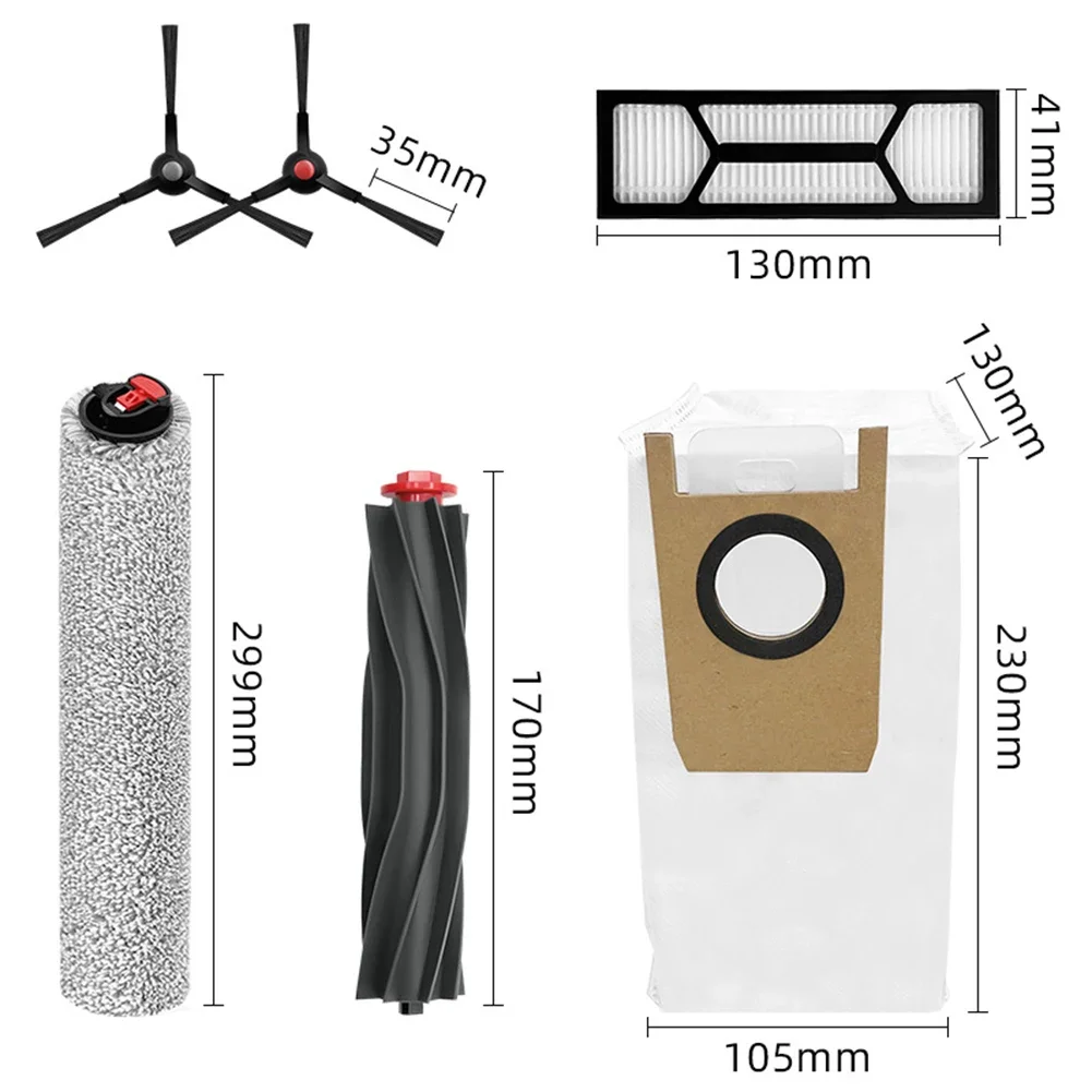 Kit de bolsa de polvo con filtro de Cepillo Lateral principal para Kit de accesorios Eufy para Omni S1 Pro/S1, Robot de barrido, fregonas rodantes, filtros, Kit de bolsas de polvo