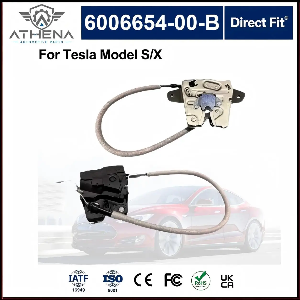 For Tesla Model S Trunk Lock Latch Actuator Rear Tailgate Boot Lock Repair Replacement Auto Body Accessories 6006654-00-B