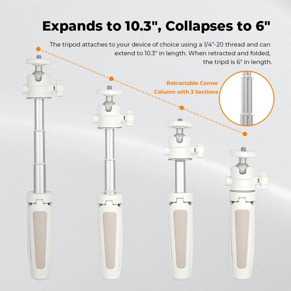 Мини-штатив CAMVATE для селфи с шаровой головкой для обуви, портативный выдвижной мини-штатив для GoPro Vlogging