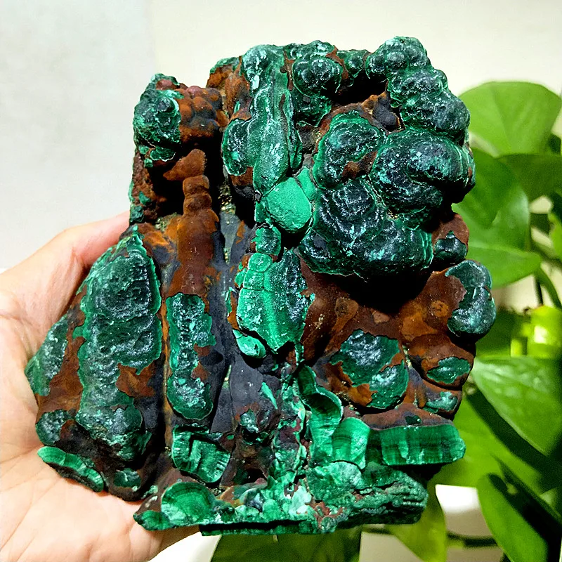 Natural Stones Malachite Mineral Specimen Furnishing Meditation Energy Healing Crystals Gemstone Decoration