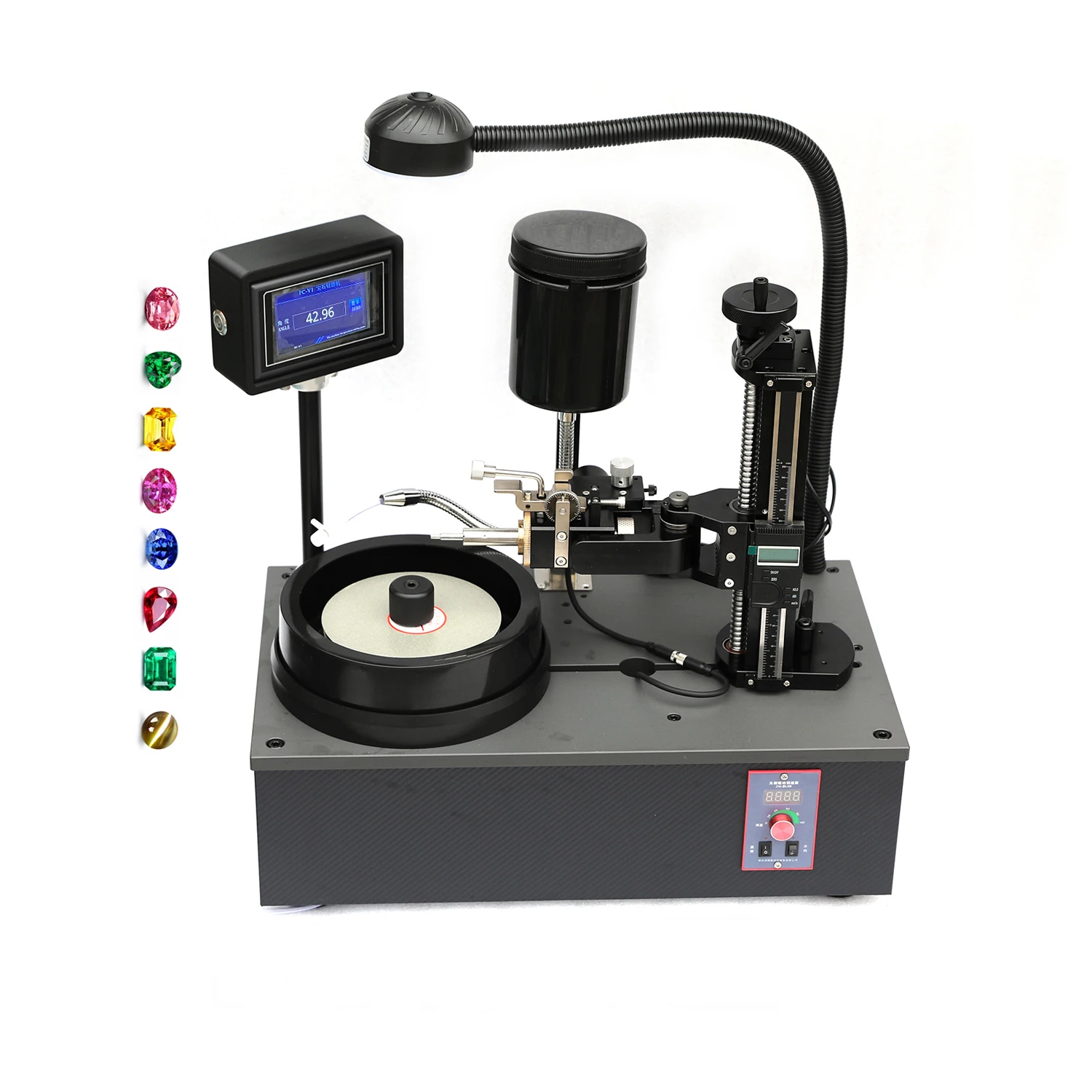 New Professional Digital Tasanol Steel Angel Jewelry Lapidary Tools Polishing And Automatic Gemstone Faceting Tool 3000rpm