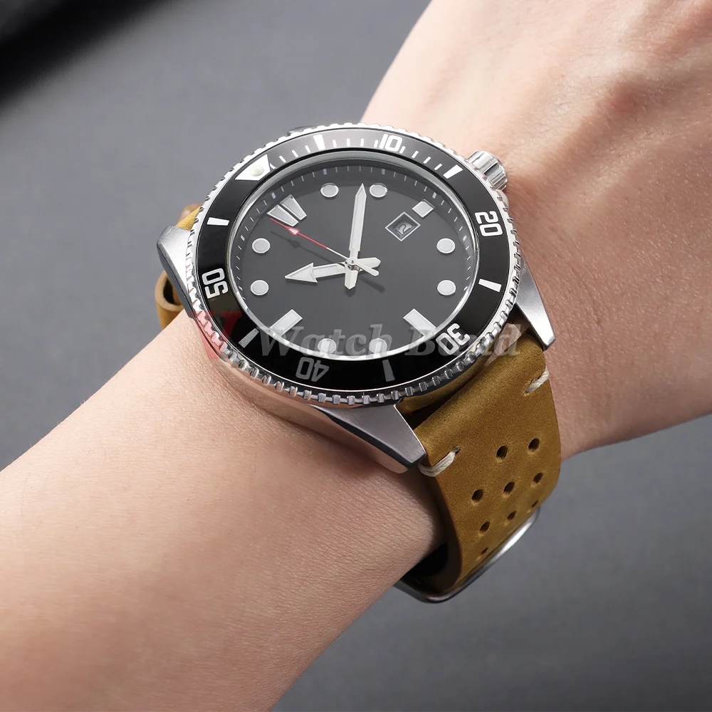 18mm 19mm 20mm 21mm 22mm 24mm Handgefertigte Uhrenarmbänder Dunkelbraun Atmungsaktive Poröse Uhrenarmbänder Vintage Racing Leder-Uhrenarmbänder – Detail 12