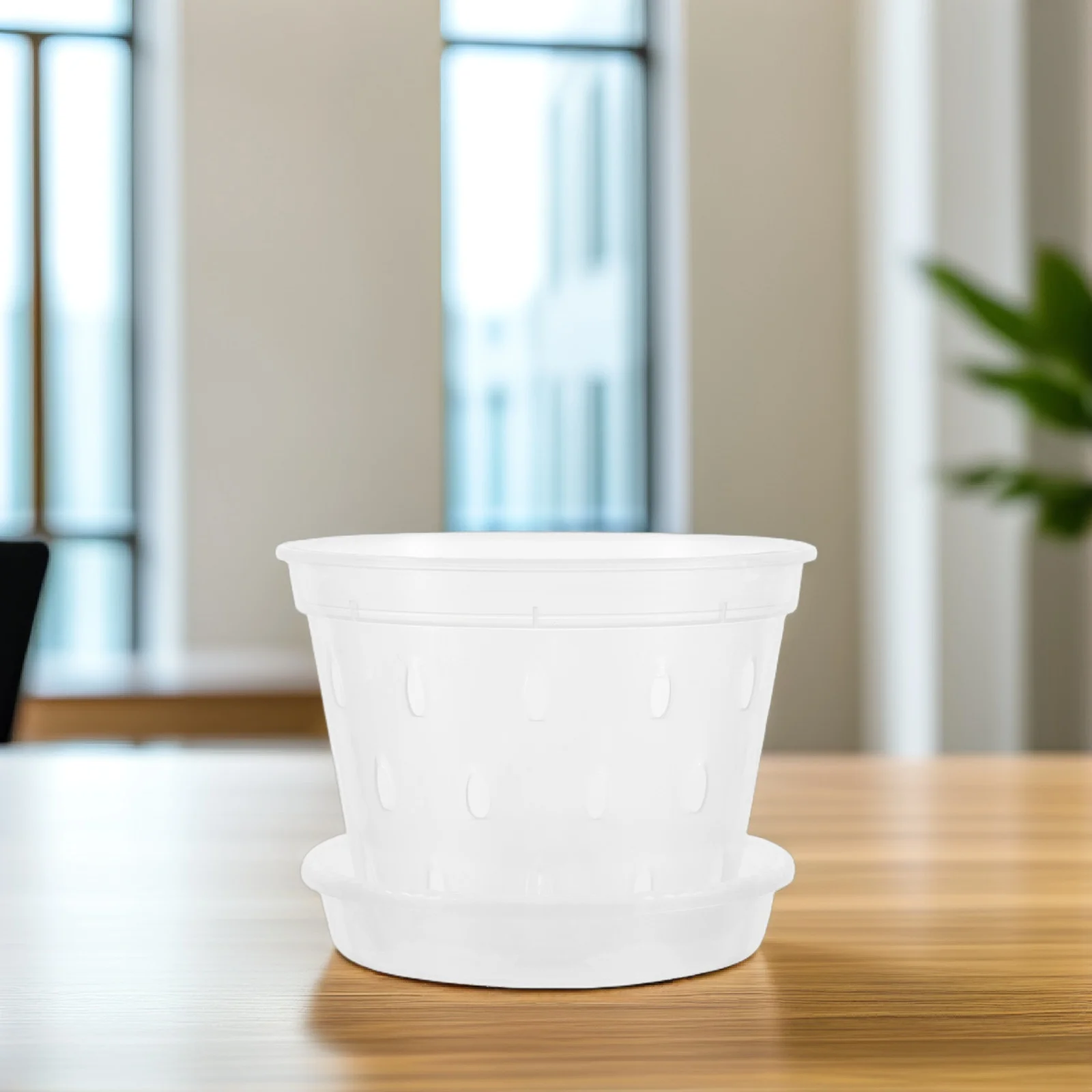 

5 set 5 Sets Root Control Pots Clear Plastic Flowerpots with Holes Breathable Orchid Planter Nursery Garden Planters