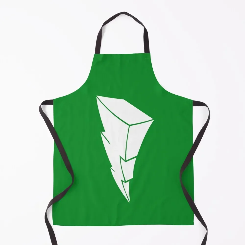 

Green Ranger Lightning Symbol Apron Teacher Manicurists Kitchen New 2022 Year Apron