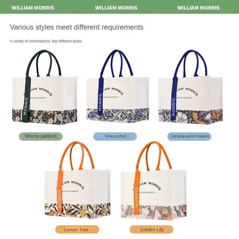Floral Print Canvas Tote Bags for Women 2024 Fashion Streamer Luxury Handbag Large Capacity Waterproof Canvas Shopping Bag