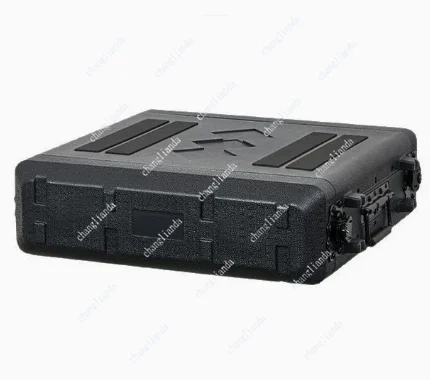 Carbon Fiber Look PE Double Open Wireless Microphone Case Steel Lightweight Flight Case Shockproof Equipment Case New