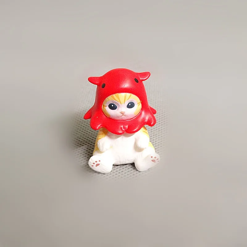 Mofusand-caja ciega de gato tiburón, fruta, Animal, Mini figuras bonitas, adornos de Anime, muñecas, fanáticos, juguete para niños, modelo, regalos de Navidad y cumpleaños