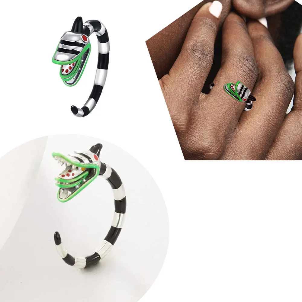 Women's Adjustable 925 Sterling Silver Animal Hoop Ring