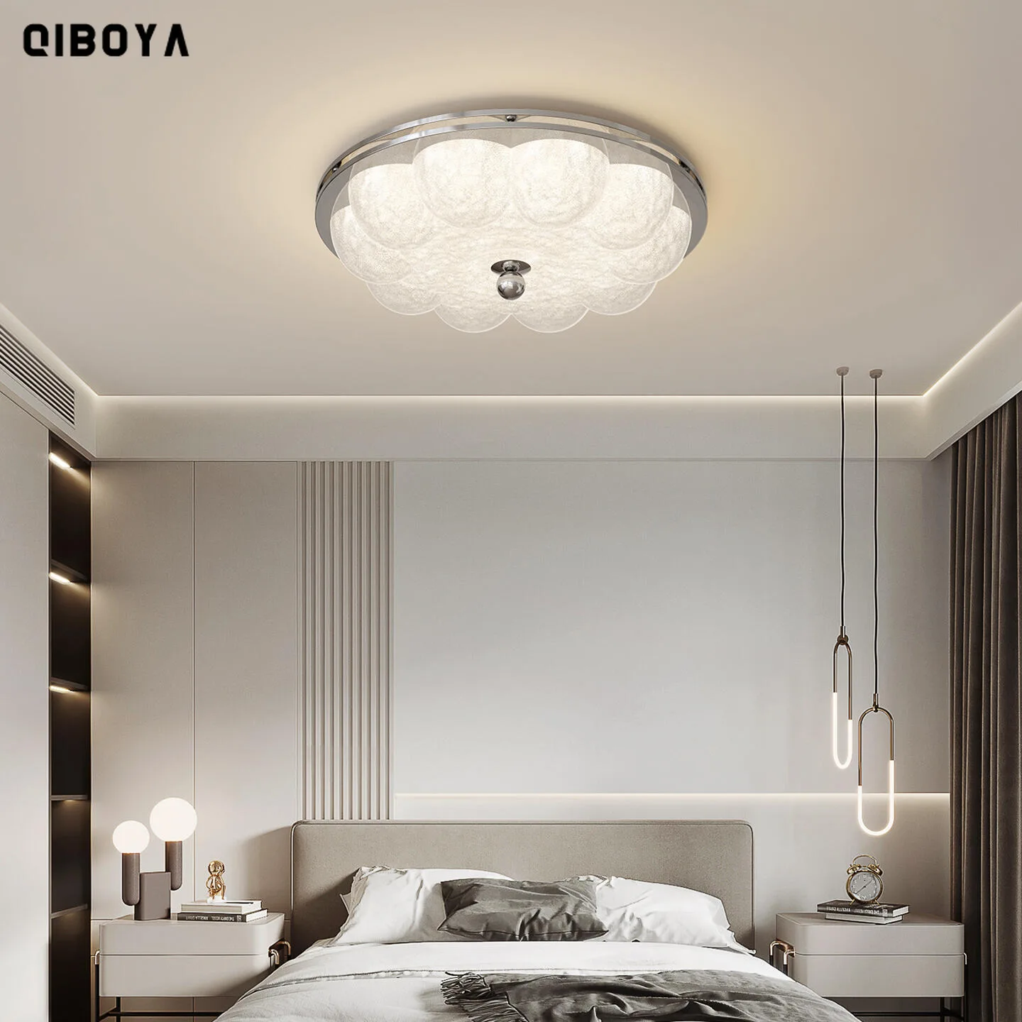 High-grade Crystal Bedroom Ceiling Lights Luxury Art Led Flower Ceiling Lamp For Living Room Dining Room Indoor Lighting Decor