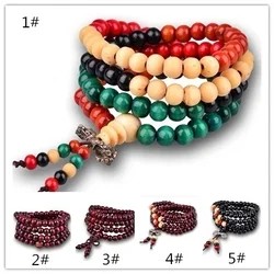 Natural Stone Black Rainbow Obsidian Bracelet Man Women 108 Beads Stretch Bracelets 8mm Fashion Buddha Rosary Buddhist for Lover