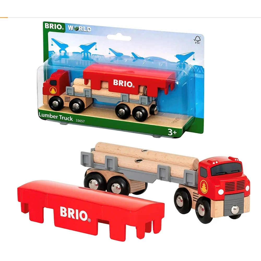 BRIO World Lumber Truck for Kids Age 3 Years Up - Compatible with all Railway Sets & Accessories