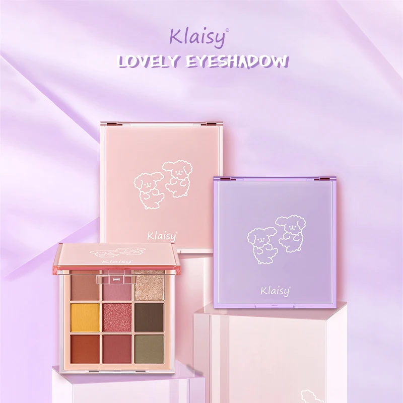 Klaisy Lovely-paleta de sombra de ojos mate y brillante, pigmento de ojos Nude brillante impermeable, polvo de sombra de ojos brillante, 9 colores