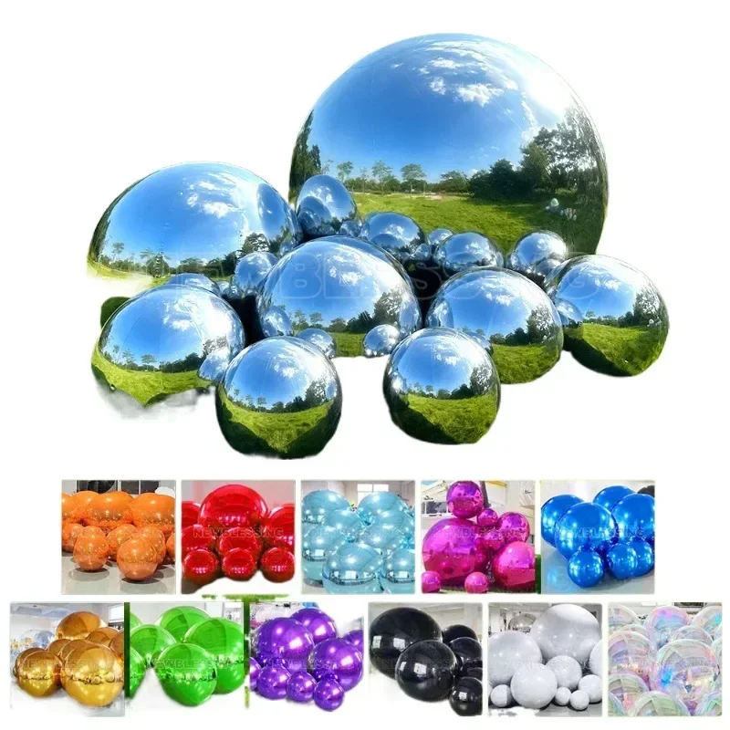 Inflatable Metallic Ball Decorative Inflatable Mirror Ball Metallic Balloons Big Shiny Giant Inflatable Mirror Balls