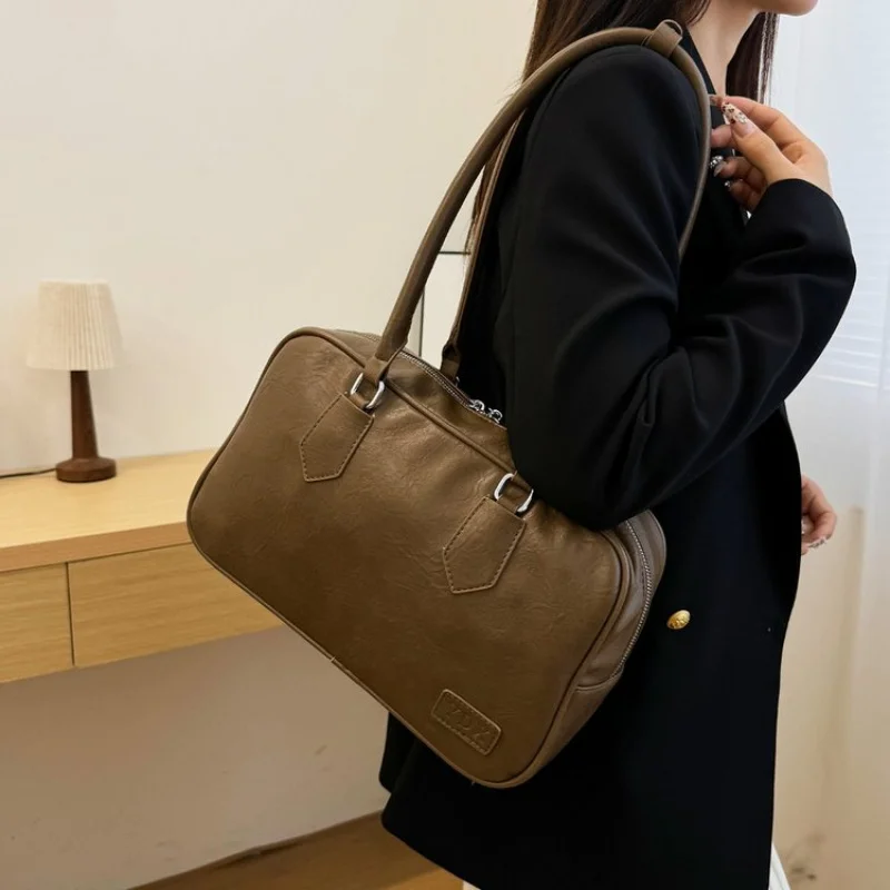 

Premium Leather Shoulder Bag Women's Fashionable Messenger Bag Luxury Brand Top Handle Tote