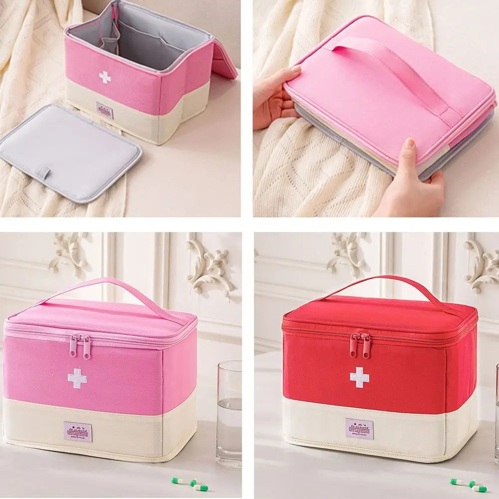 Folding Medicine Box Dustproof and Moisture-proof Large Capacity Classification Medical Bags Medicine Storage