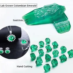 Lab Grown Colombia Emerald Asscher Cut Hydrothermal Emeralds Gemstone for Diy Jewelry Making Material Selectable  Certificate