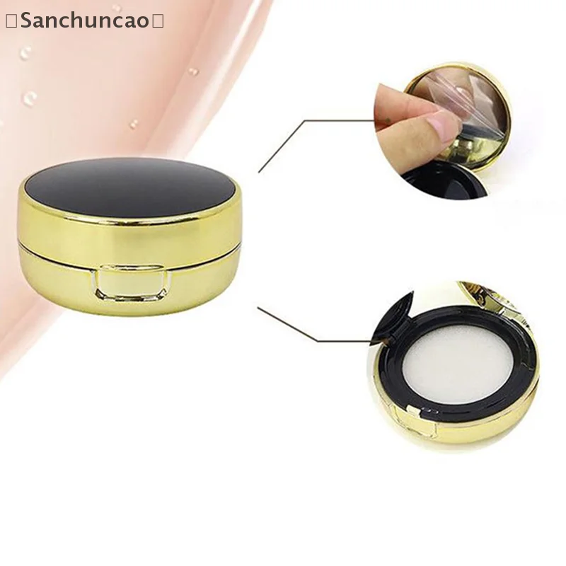 Mini Lege Luchtkussen Bladerdeeg Doos Draagbare Cosmetische Make-up Case Container Met Poeder Spons Spiegel Voor Bb Cream Foundation Diy