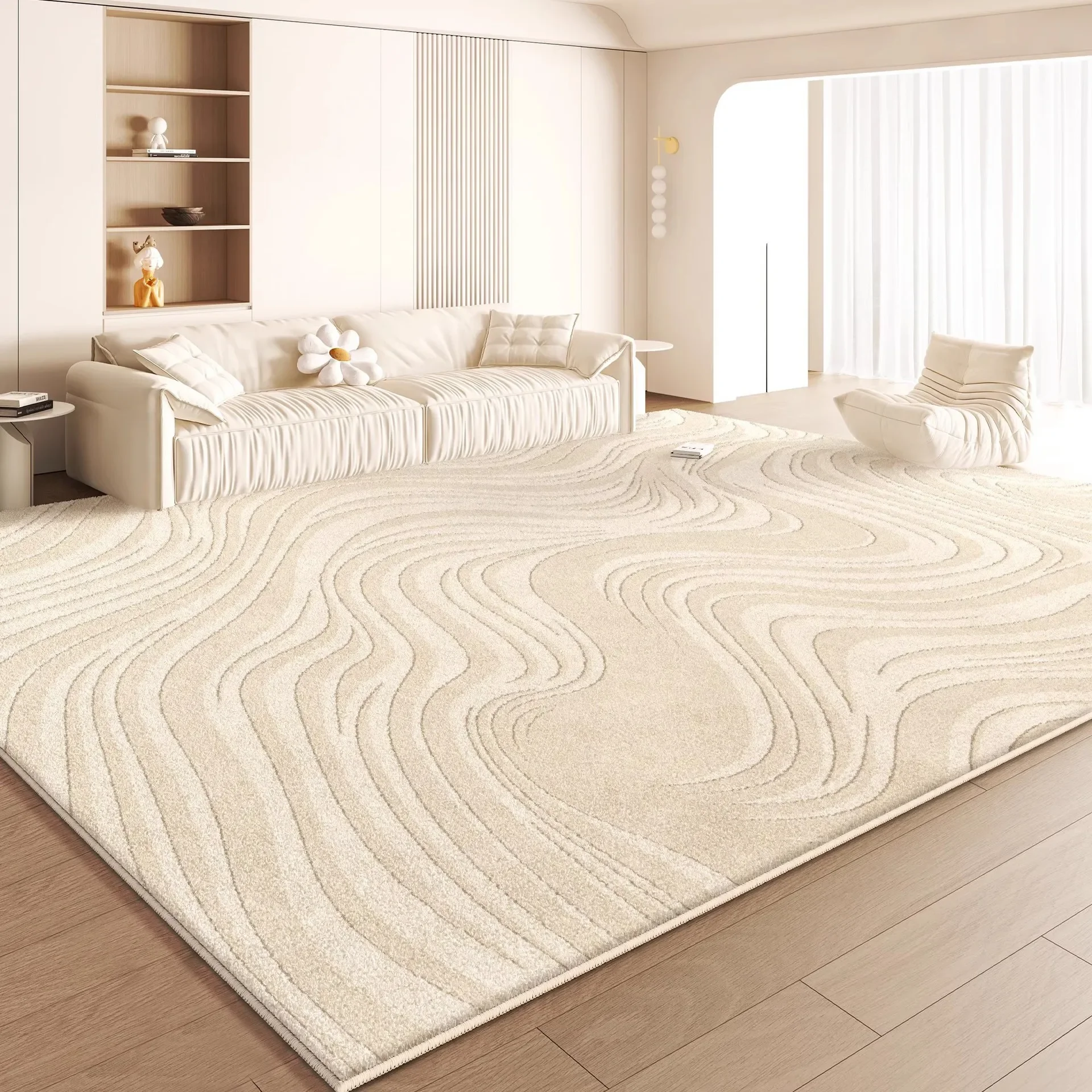 High End Large Full Size Imitation Cashmere Floor Mat Thick Waterproof No Cleaning Required Rug for Living Room Bedroom Home