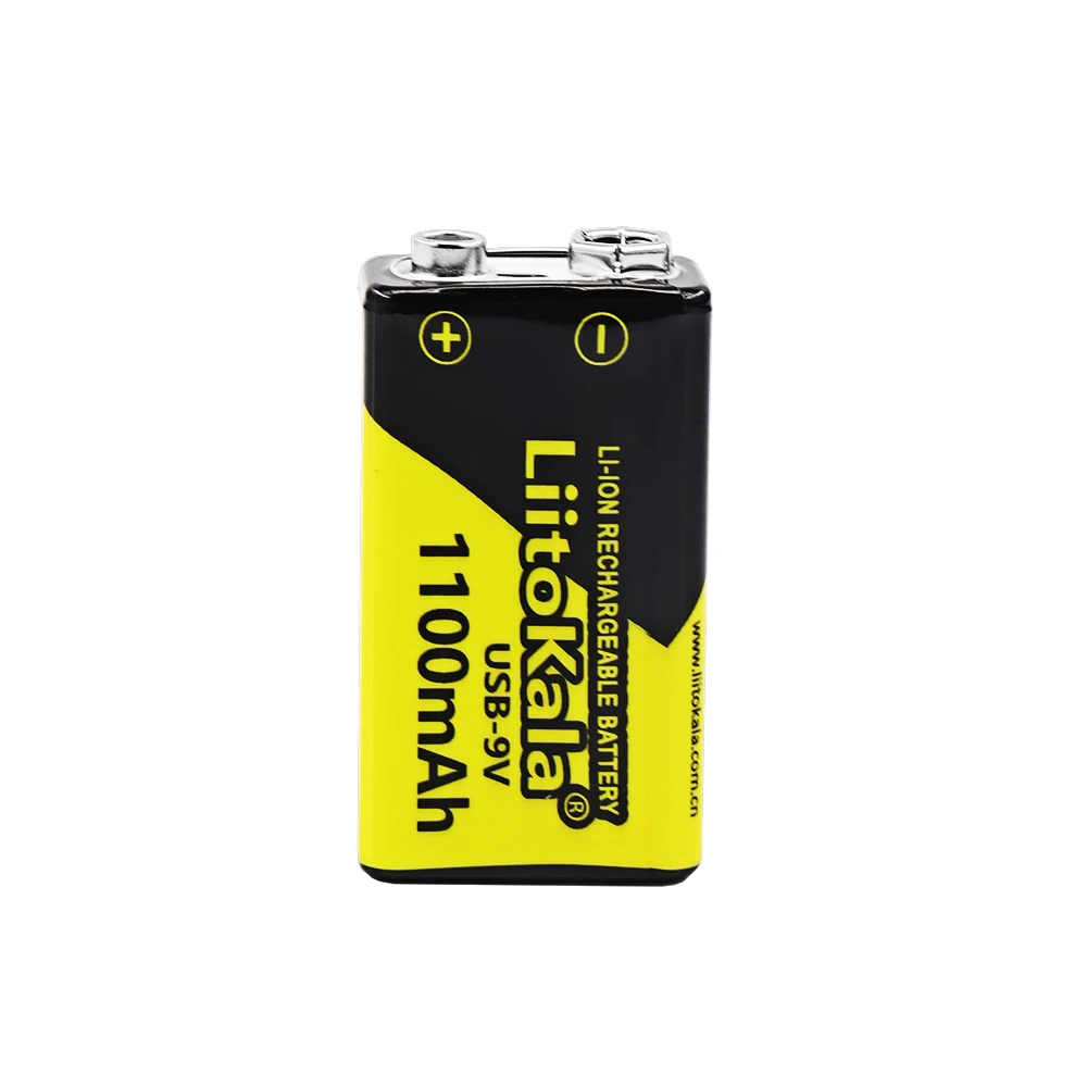 3PCS LiitoKala 9V 1100mAh Rechargeable Battery Type-C 6F22 Li-ion Lithium for RC Helicopter Model Microphone Toy