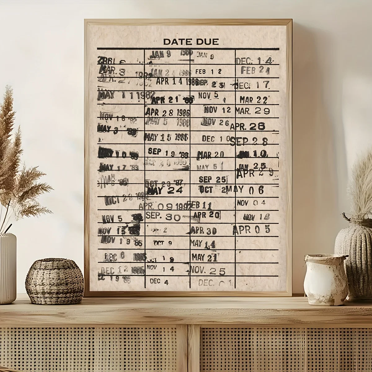 Antique Library Card Canvas Pr - Home Office With Library recension och pris