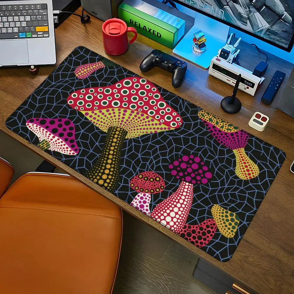 Kusama Yayoi Art Mouse Pad table mat Gaming Abstract Large 800x400mm MouseMat Gamer XXL Mause Carpet PC Desk