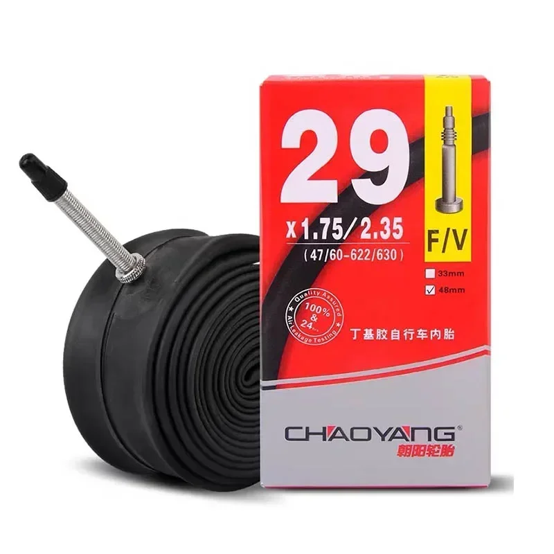 CHAOYANG MTB Tubo Della Bicicletta 26 27.5 29 pollici 1.75-2.1/2.35 FV 33mm 48mm Mountain Bike Pneumatico Interno