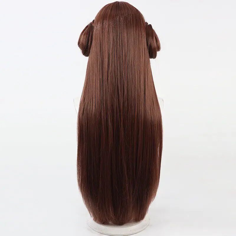 Game Lishu Cosplay Wig Concubine Lishu Long Dark Brown OnePiece Style Cosplay Hair For Comicon Party Adult Women Men