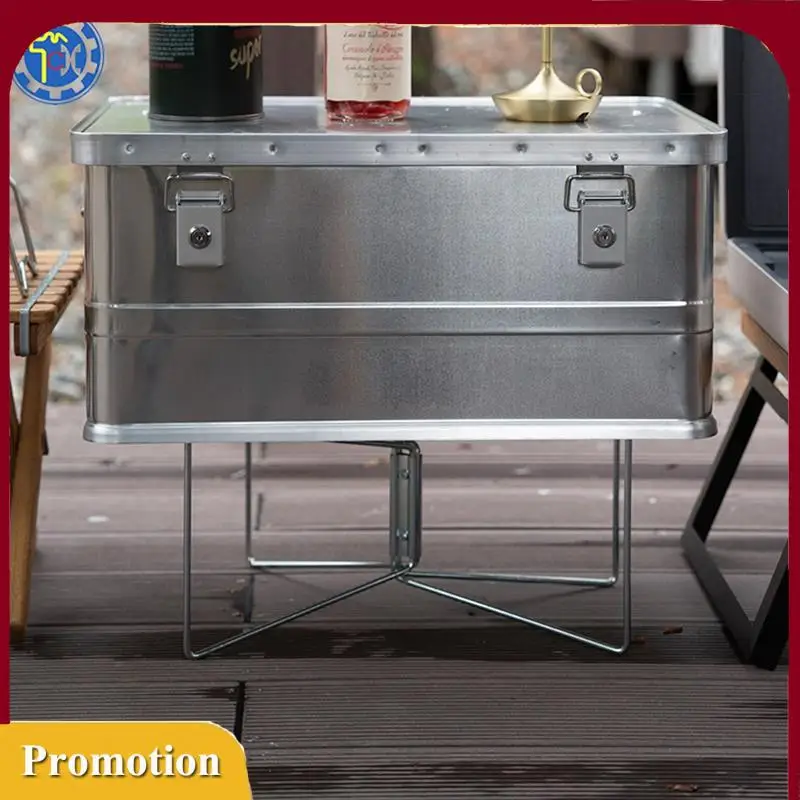 

Hot!Outdoor Camp Cooking Grill Rack Camping Box Holder Portable Stainless Steel Hiking Tool Storage Box Folding Rack
