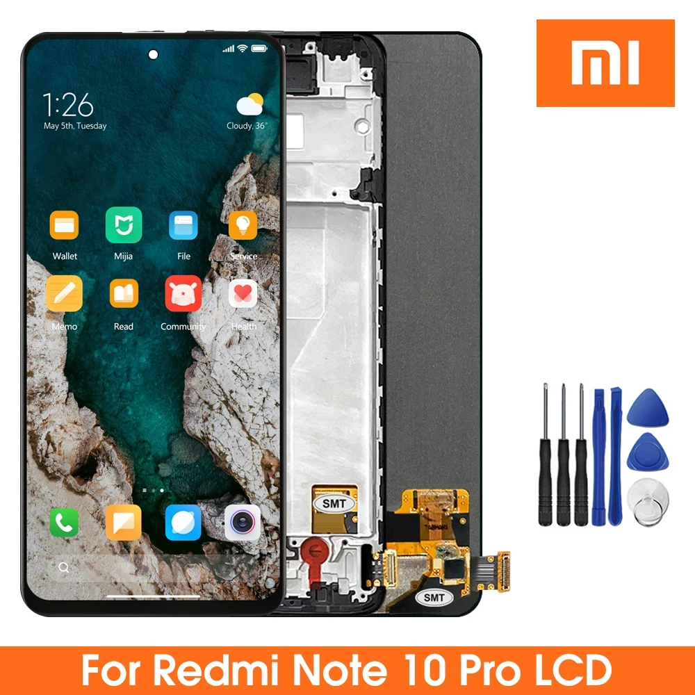 

6.67" Display For Xiaomi Redmi Note 10 Pro Global LCD Touch Screen Digitizer Assembly For Redmi Note 10 Pro M2101K6G M2101K6R