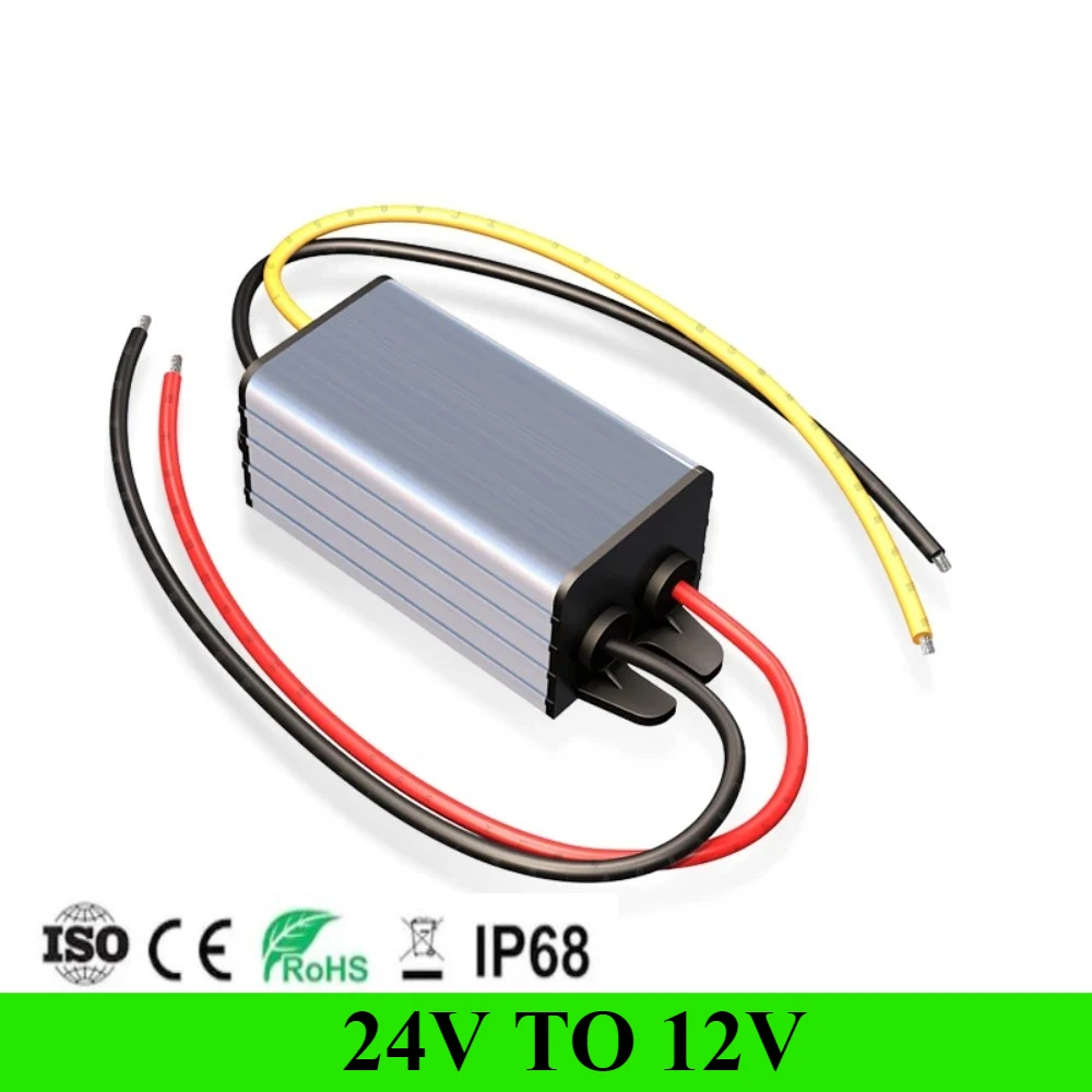 

DC-DC 24V to 12V Converter Step Down DC DC 24V to 12V 1A 2A 3A 4A 5A Buck Model Converter 24V 12V Waterproof Module Waterproof