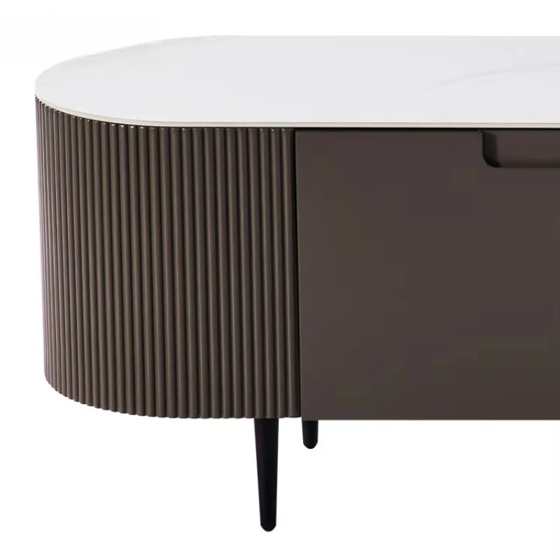Modern Tv Stand Living Room Tv Table with Tv Stand Carbon Steel Tripod view 2
