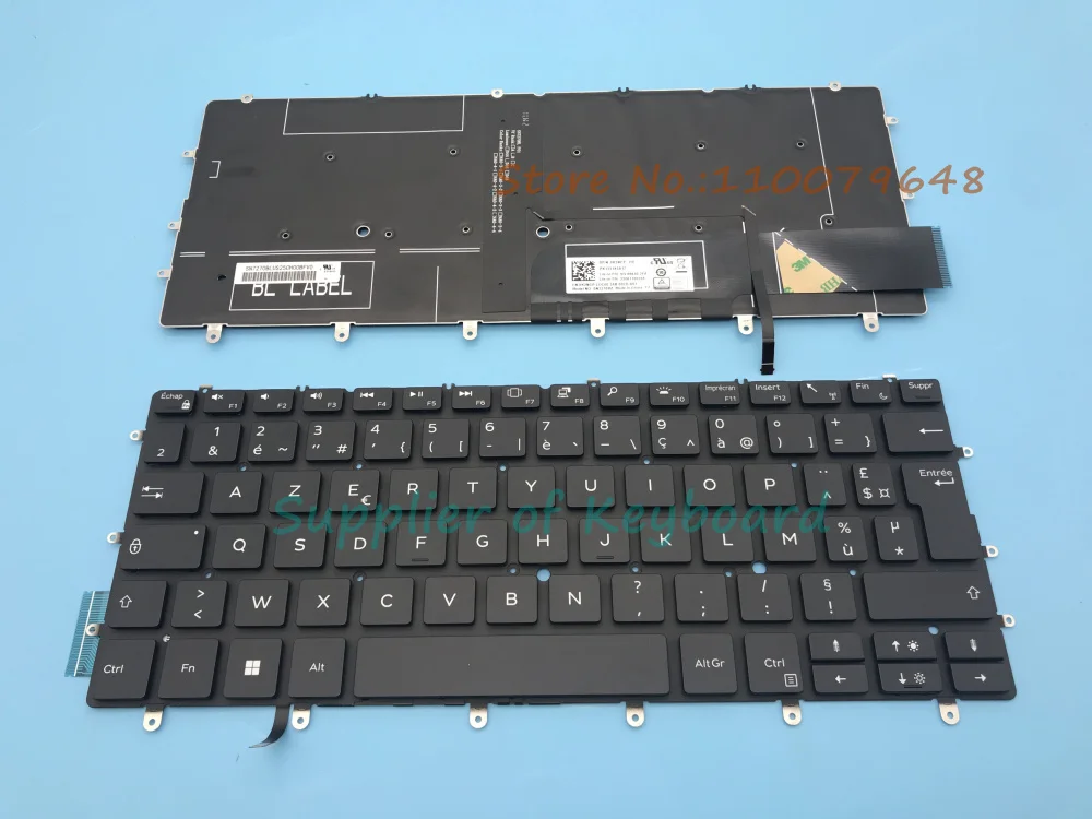 Nuevo teclado inglés UK/Francés Azerty/Portuguese para Dell XPS 13 9370 9380 13-9370 13-9380, XPS 13 7390 retroiluminado para ordenador portátil