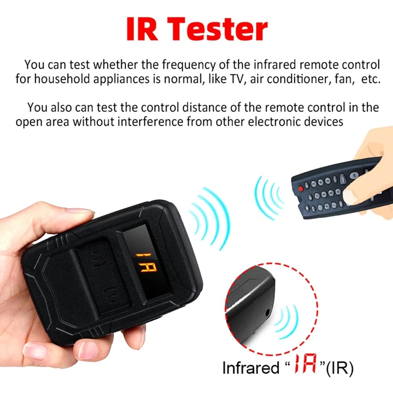 Frequency Tester Car Key 10-1000MHZ, PL00 Door TV RF IR Remote Control Tester Detector Inspection Tool,315,433,902 MHZ