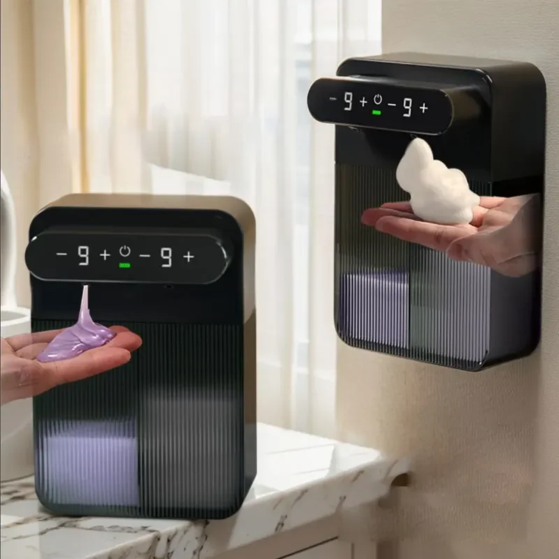 

800ML double head sensor hand washing liquid machine kitchen distributor wall mounted USB rechargeable liquid foam bath machine