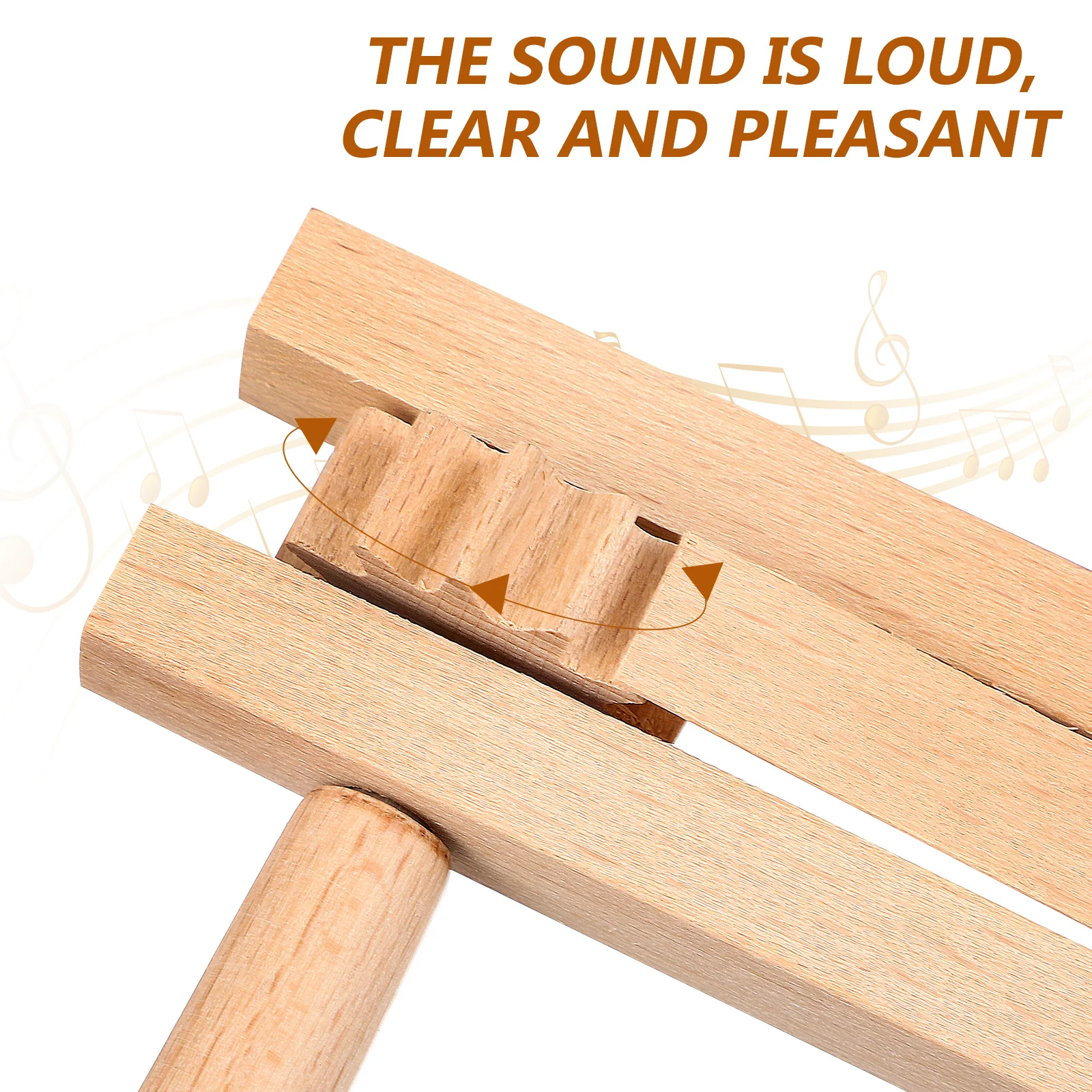 

3 pcs Wooden Ratchet Sound Toys, Traditional Wood Noise Maker Instrument For Kids, Matraca Rotating , Grasping