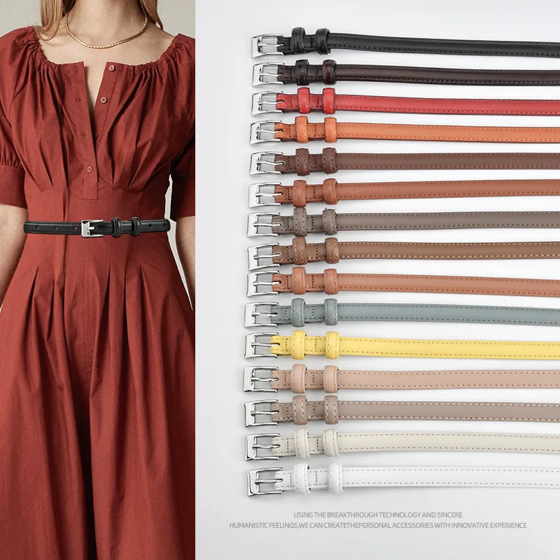 

2025 New Retro Square Pin Buckle Waist Leather Belt Women's Dress with High-end Cowhide Belt Accessory for Women Designer Belts
