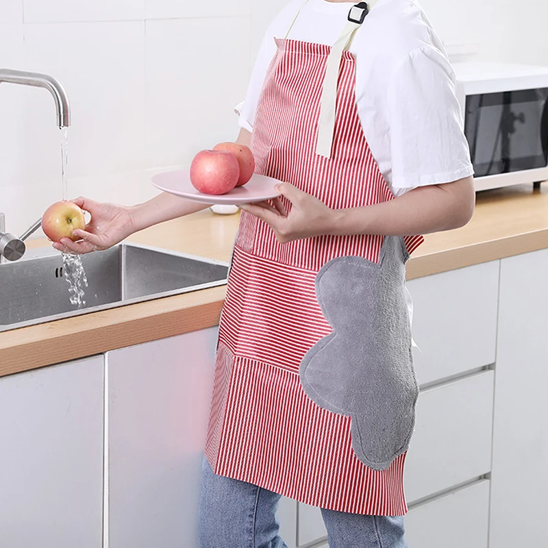 Striped Apron General Household Stain Resistant Waterproof Oil Resistant Apron Kitchen Cooking & Baking Apron